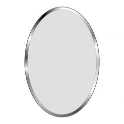Spejl ovalt facetslebet -  30x40 cm.