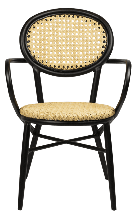 Aleca Chair - Black/Beige