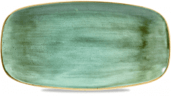 Stonecast Sapphire Green Oblong Tallerken 34cm, Churchill