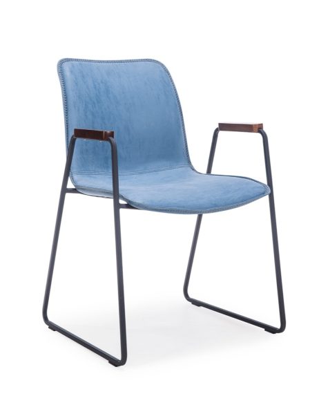 Designstol i blå