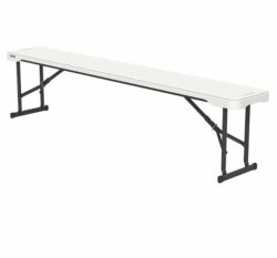 Foldebænk 183 cm - Kun med 2 ben - Off white