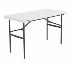 Klapbord - 122 x 61 cm - med stabelspor - Hvid