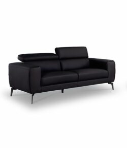 Napoli  3 Pers Loungesofa - Ægte Læder, Sort