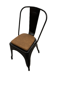 Cognac farvet runding magnet sæde til New York stole