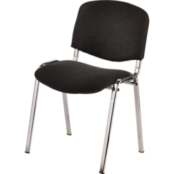 Basis konferencestol - Antracitgrå med krome stel