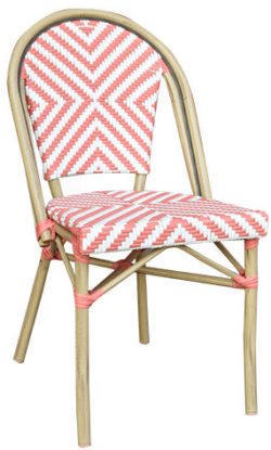 Toby Pink/Beige  flet stol - stabelbar