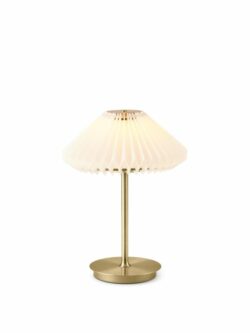PARIS batteri bordlampe - Hvid/ Messing
