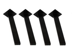 B sofaben, sort pulverlakeret