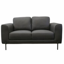 Milano 2 Pers loungesofa - Ægte Læder, Sort