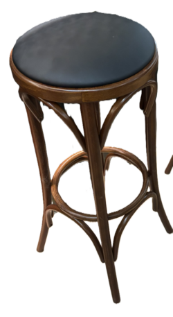 Bolero Italian walnut med sort polster - wiener barstol