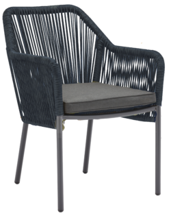 Baleric Chair - Charcoal/navy