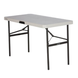 Lifetime klapbord 122 X 61 Cm Med Bærehåndtag knækket hvid
