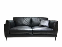 Salina loungesofa sæt 2+3 pers. - ægte sort læder