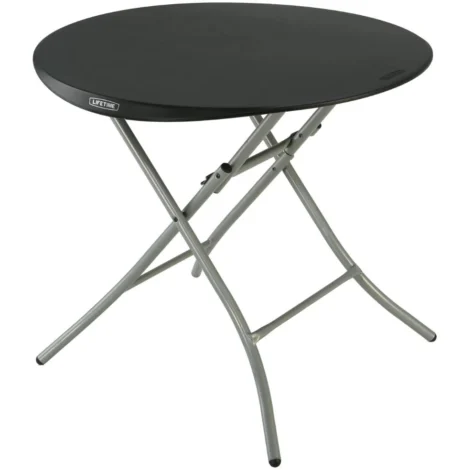 Rundt Cafebord - Ø 84 cm - højde 75 cm Sort
