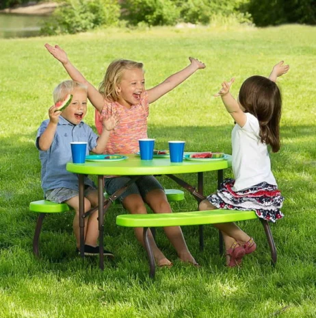 Børne bord/Bænkesæt 4 pers Grøn
