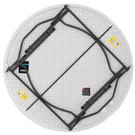 Rundt klapbord - Ø 153 cm med stabelspor offwhite
