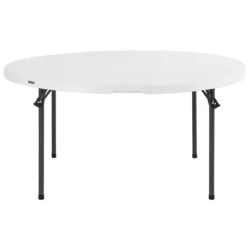 Rundt klapbord - Ø 153 cm med stabelspor offwhite