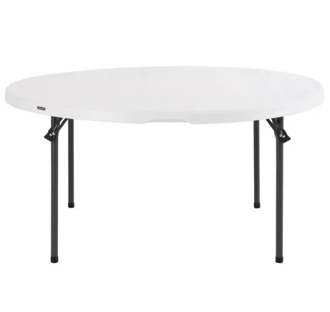 Rundt klapbord - Ø 153 cm med stabelspor offwhite