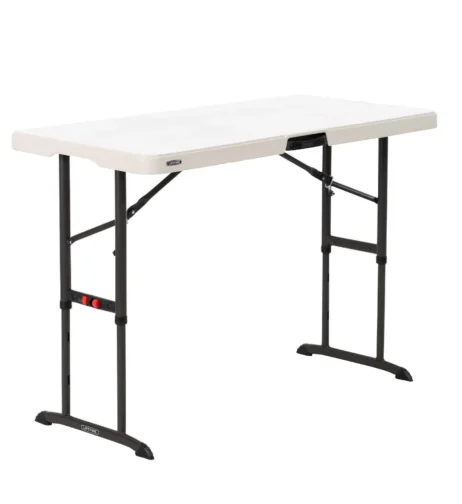 Klabbord 122 x 61 cm - højde justerbar offwhiteHøjde: 56-61-73-86 cm