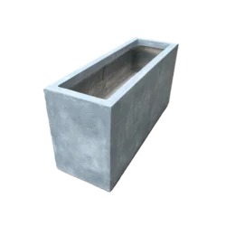 Exclusive blomsterkasse i fiberglas med cement 100*30*H40cm