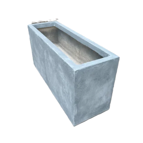 Exclusive blomsterkasse i fiberglas med cement 100*30*H40cm