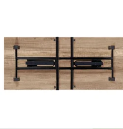 Klapbord m. sort stel og Melaminbordplade 138x80 (Sonoma Oak)