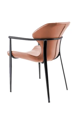 Armstol Model EllaKernelæder/Pu - Cognac - sort metal