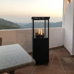 Mallorca terrassevarmer til gas - sort