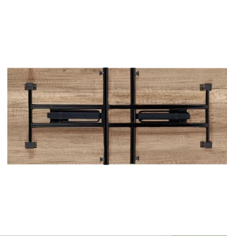 Klapbord m. sort stel og Melaminbordplade 120x80 (Sonoma Oak)