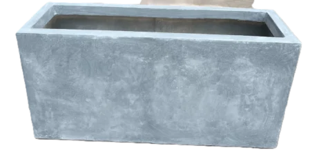 Exclusive blomsterkasse i fiberglas med cement 100*30*H40cm