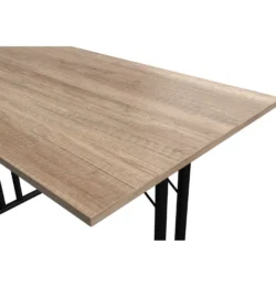 Klapbord m. sort stel og Melaminbordplade 138x80 (Sonoma Oak)