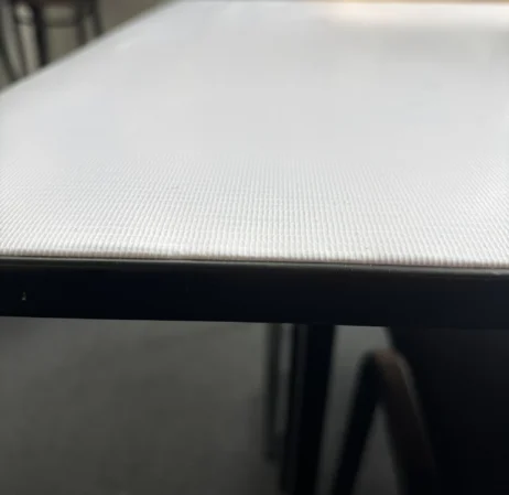 Bordplade 120x80 pvc kant og nylon top i hvid