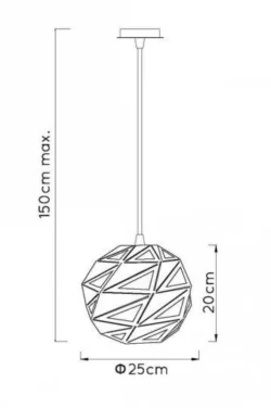 MALUNGA Lampe, GråØ25cm