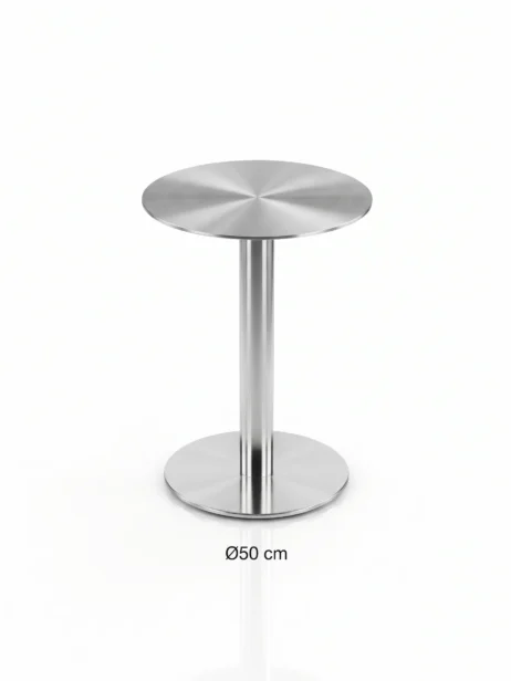 Exclusive bordplade i børstet rustfri stål Ø50 cm