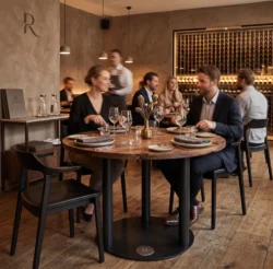 Memphis restaurant understel til store runde bordplader - op til Ø180 cm