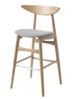 Copenhagen Barstol, m. stof sæde.