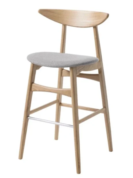 Copenhagen Barstol, m. stof sæde.