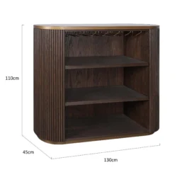 Marezza Buffet-cabinet - Oak Veneer Dark Brown